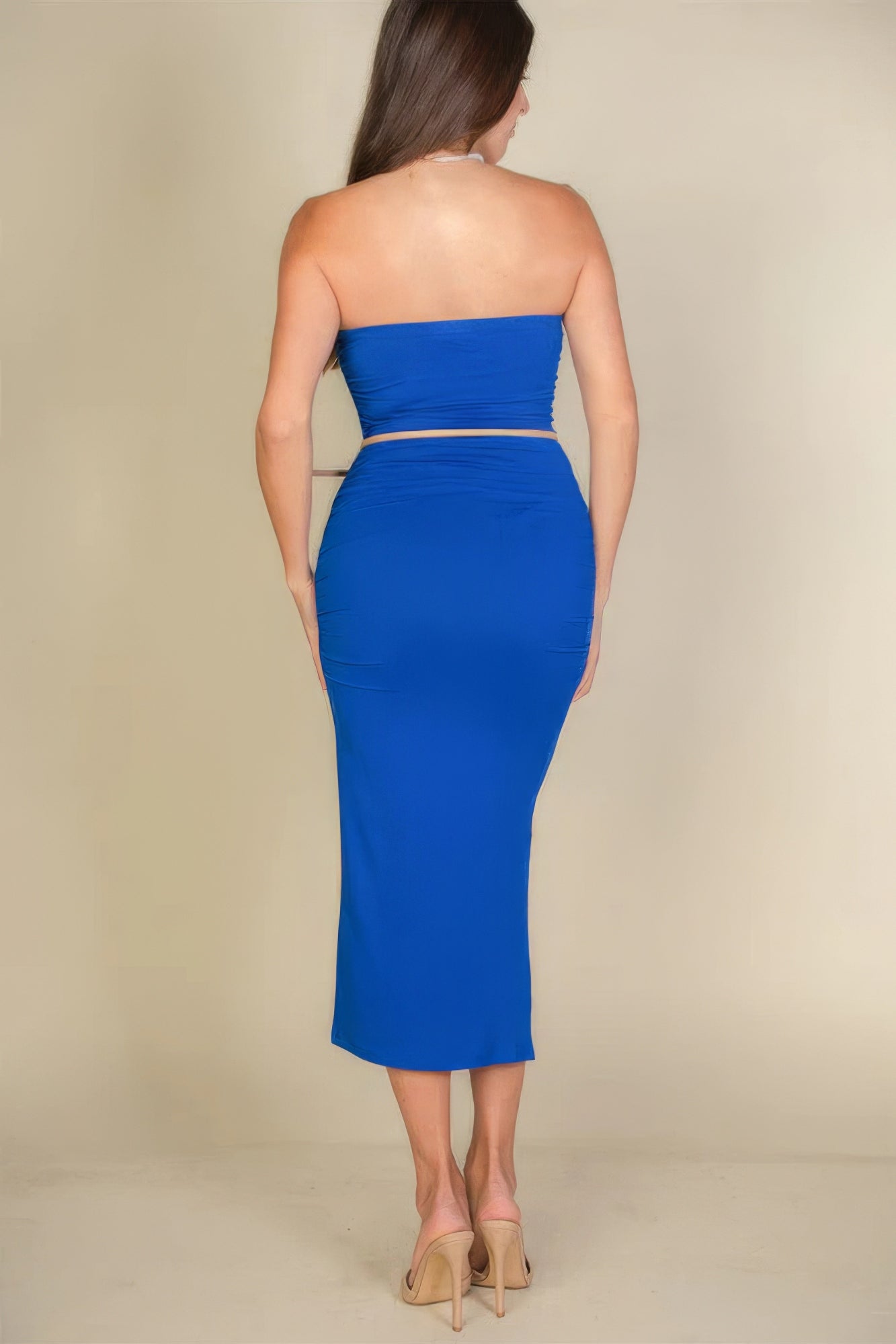 "Super Affordable women's Clothing / Solid Bodycon Split Hem / Tube Dress / Assorted Sizes"