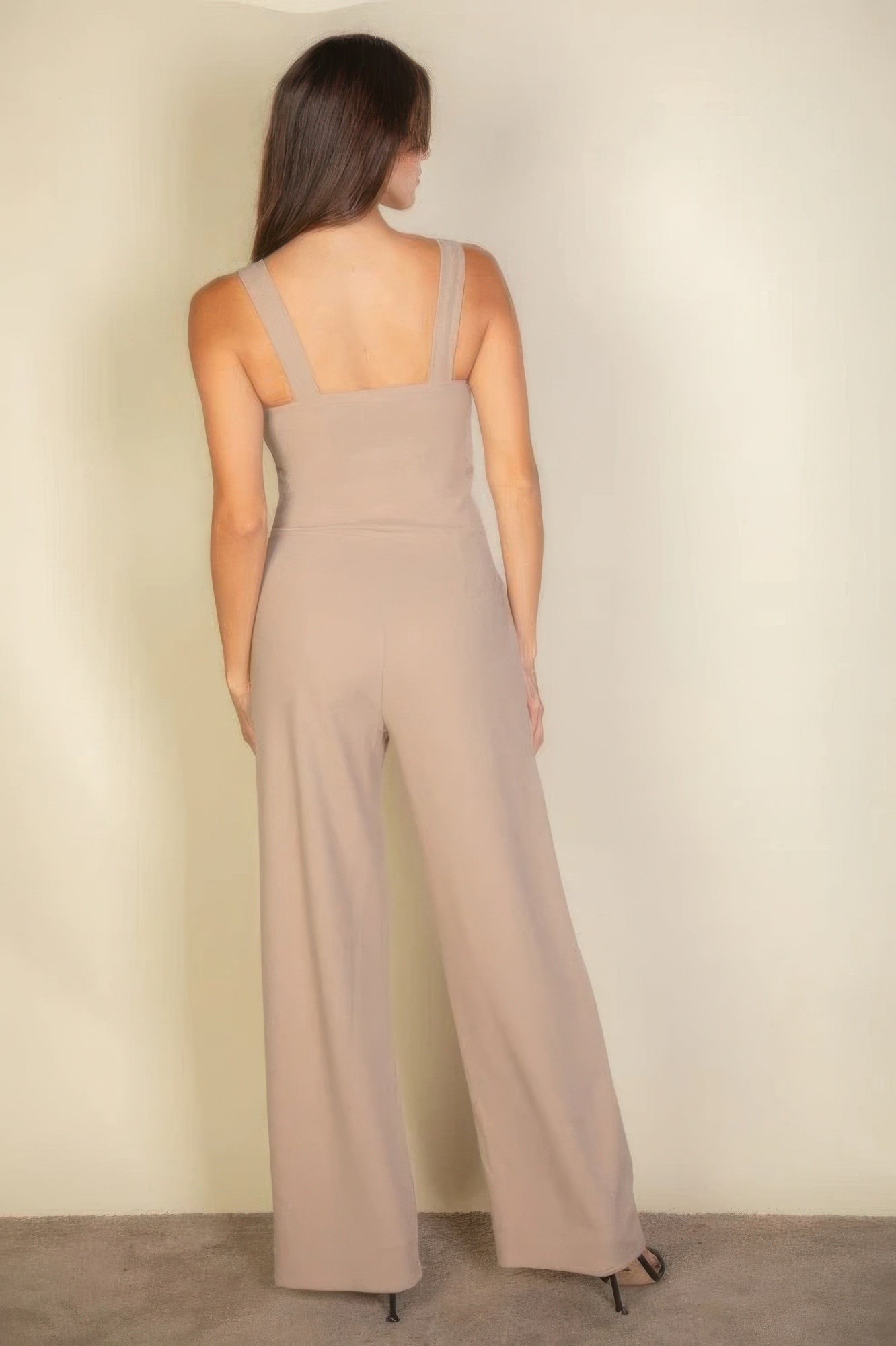 “Sizes: S, M, L, XL. 2XL, 3XL Women Dresses /   Spaghetti Strap Solid Wide Jumpsuit”