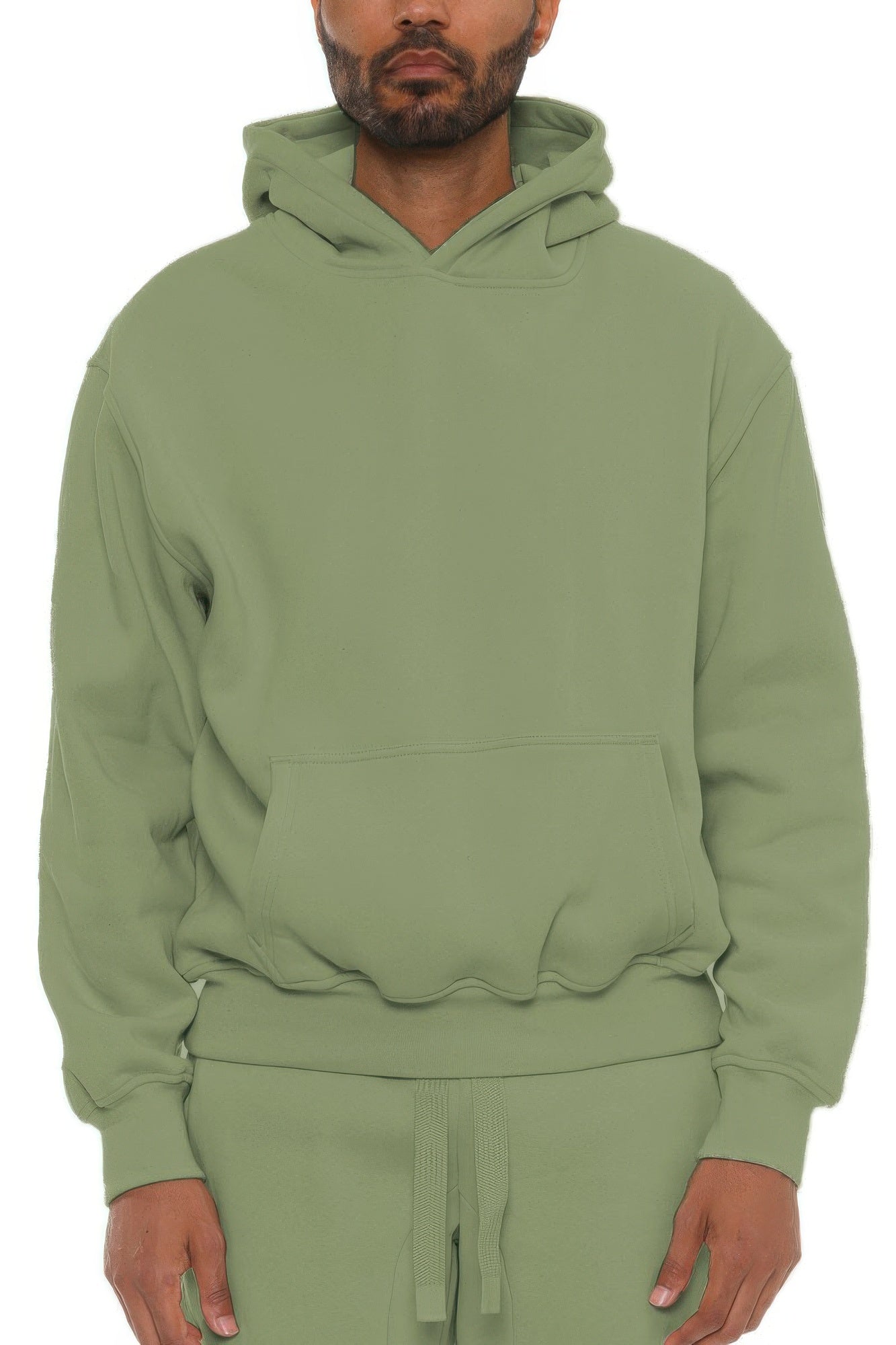 " Women's Green and Cozy wear / Rib Cargo Hoodie 2PCS Set