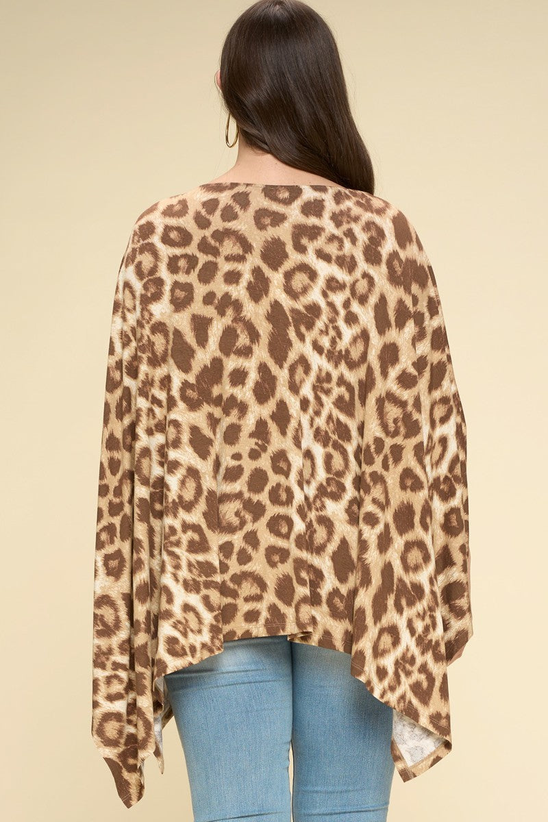 " Women's Ponchos: Animal Printed; Rayon Span"