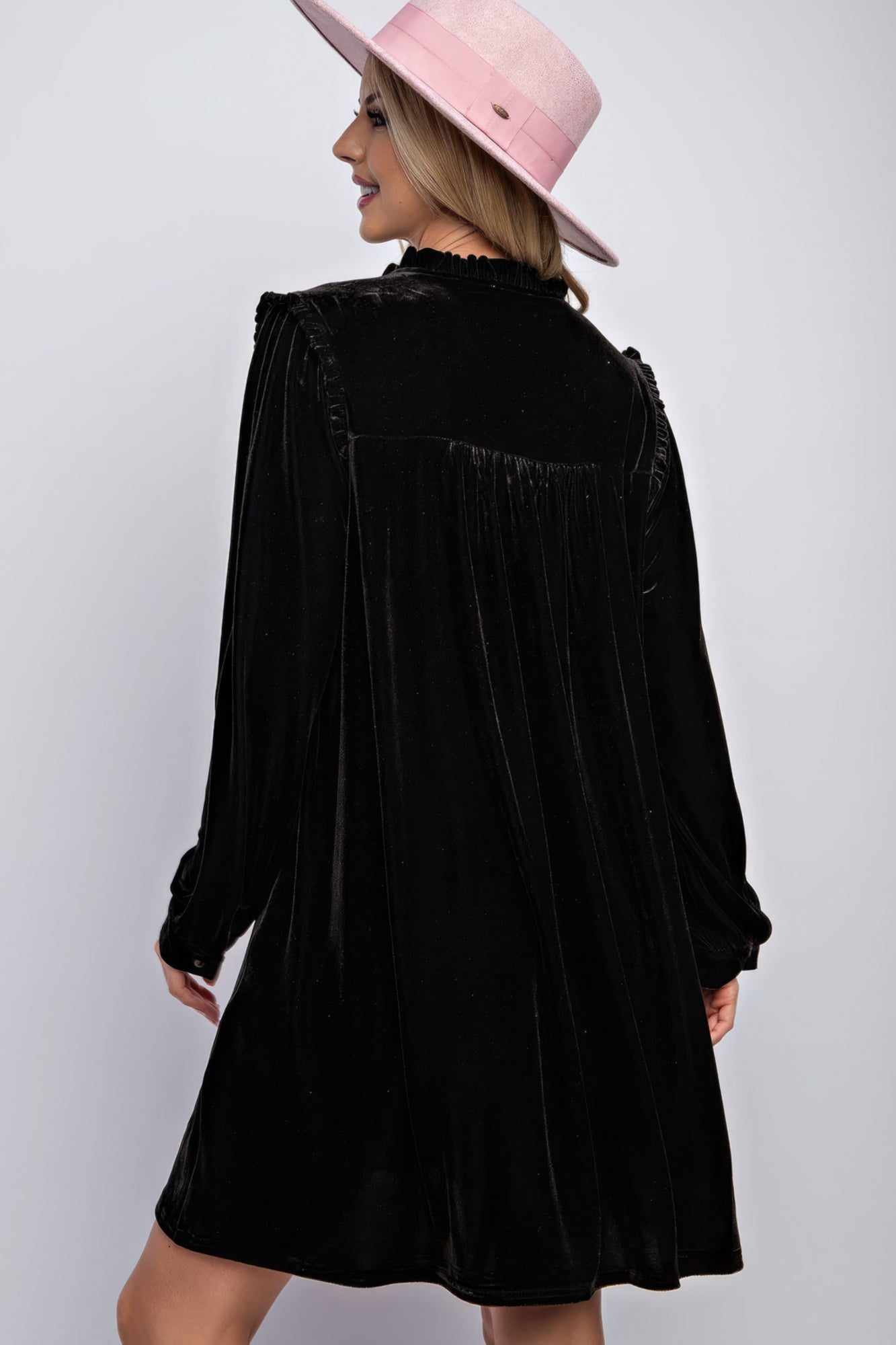 Women's Clothing: Stay Stylish at Any Time / Velvet PU Pants, Velvet V Neck Dress"