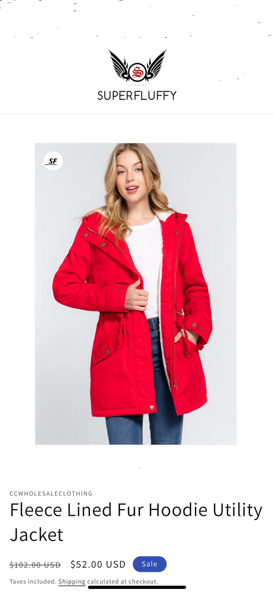 Trendy Women Stylish Clothing | Fleece Lined Fur Hoodie Utility Jacket