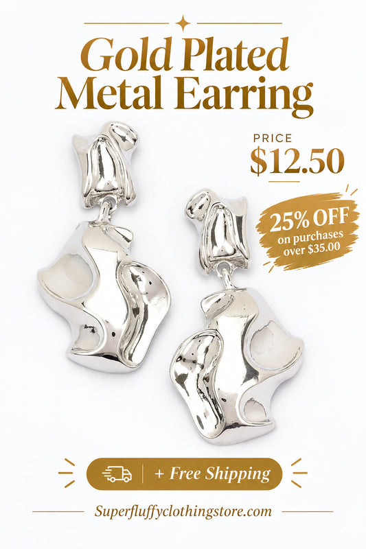 Gold-Plated Metal Earrings: Modern Statement Jewelry for Every Ocassion