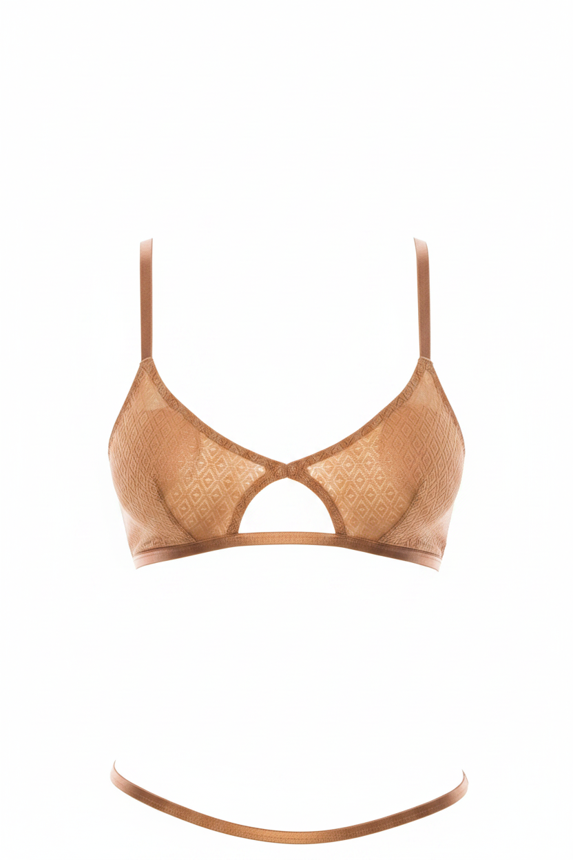 Affordable sustainable Lace Triangle Bralette by Super Fluffy Clothing Store