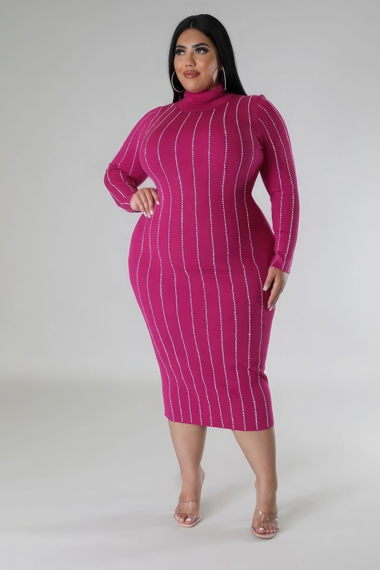 Turtle Neck Stretch Dress