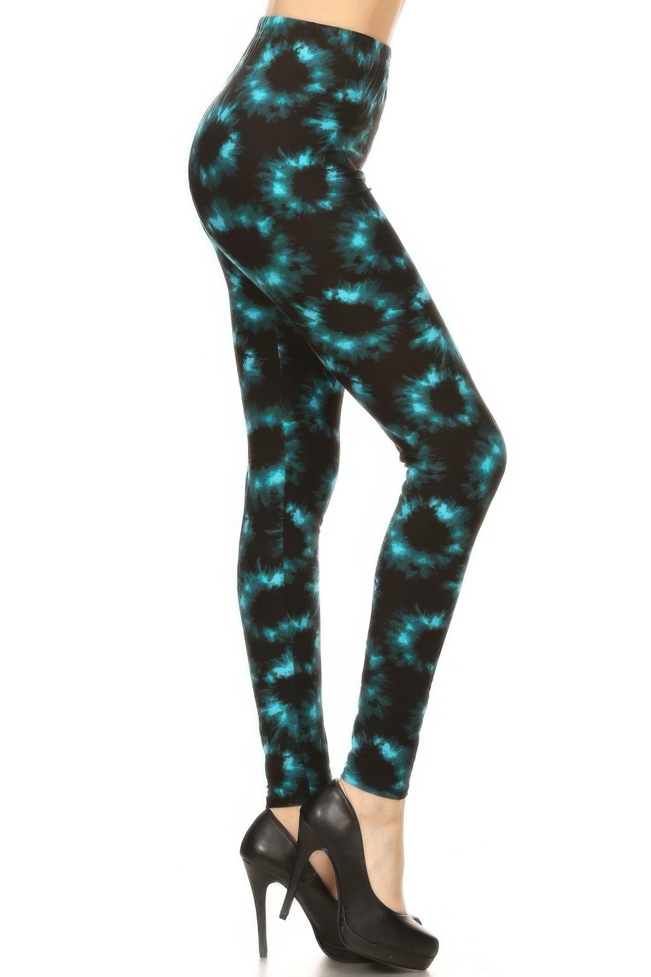 Tie Dye Rinted, Full Length, High Waisted Leggings