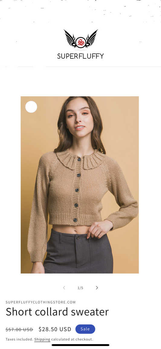 "Women’s High-Quality, Elegant Short Collared Sweater:/ Save 50-75% off plus Free Shipping"