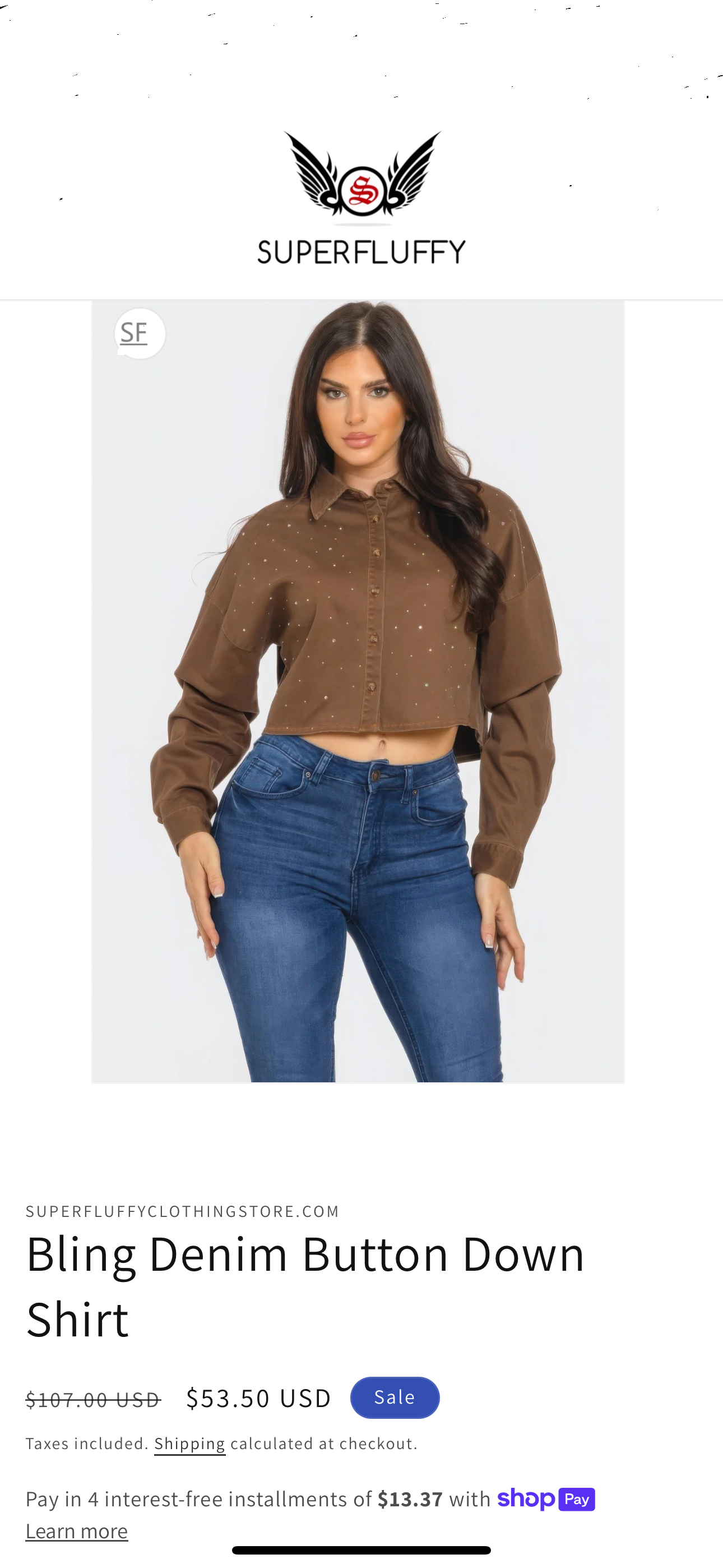 “Women’s Fashion Tips for a Confident Glow / Bling Denim Button Down Shirt”