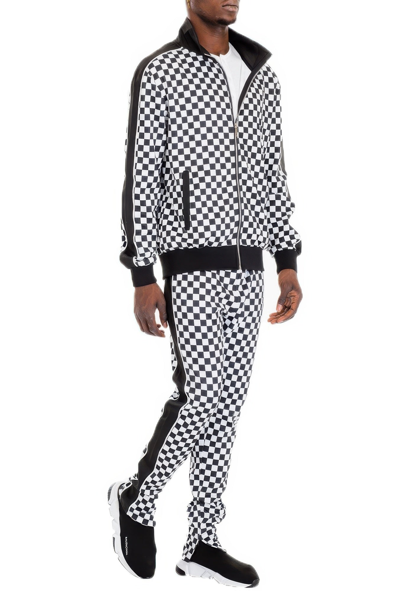 Rich Checkered Track Pants