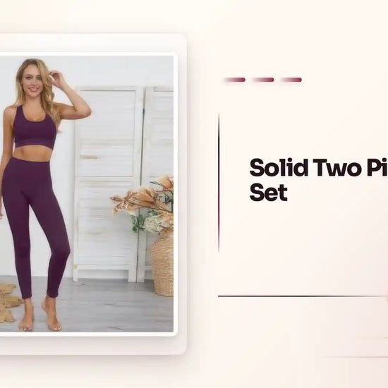Solid Two Piece Yoga Set by@Outfy