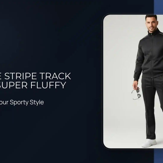 Men's Side Stripe Track Jacket / Super Fluffy by@Outfy