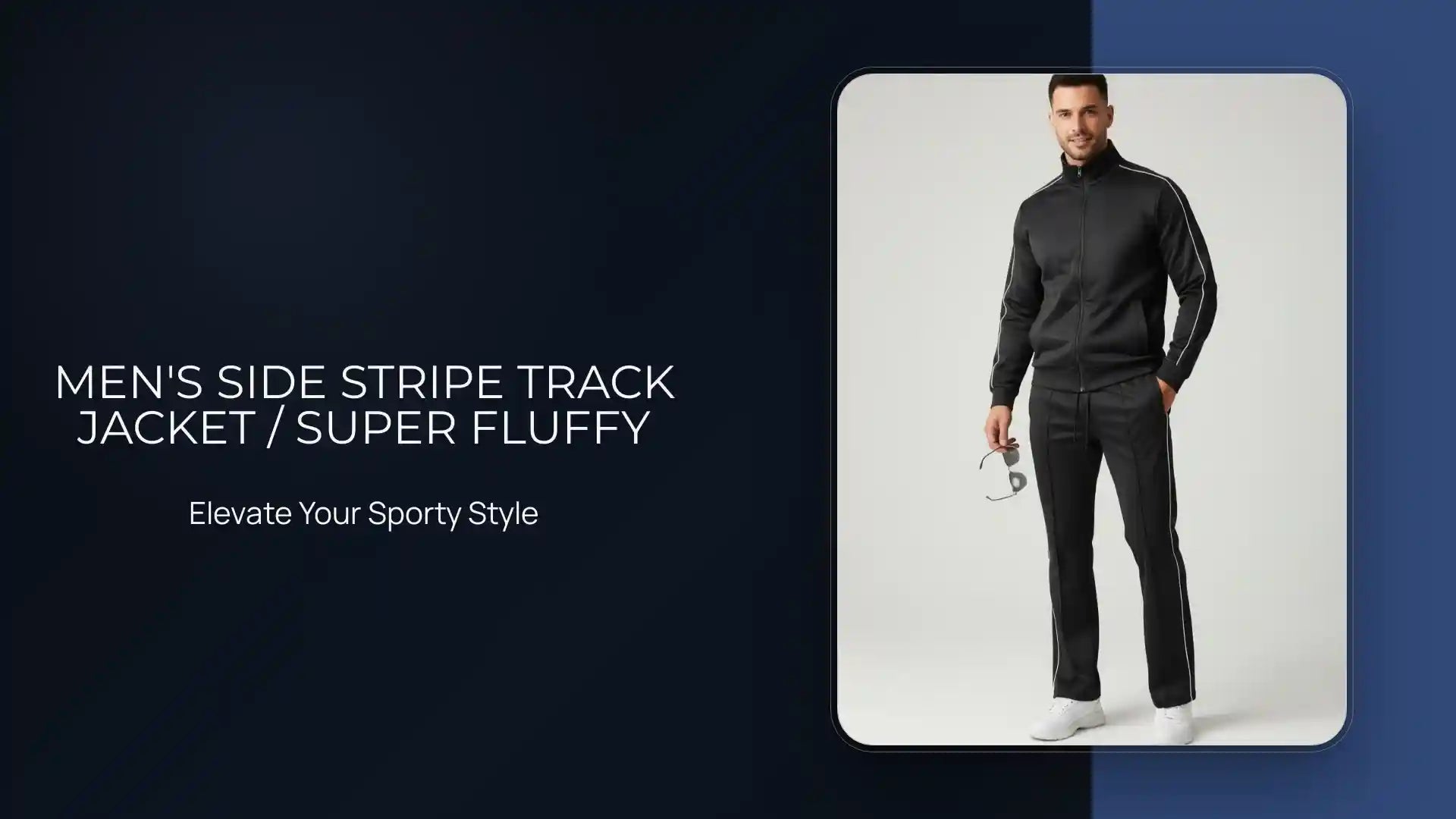 Men's Side Stripe Track Jacket / Super Fluffy by@Outfy