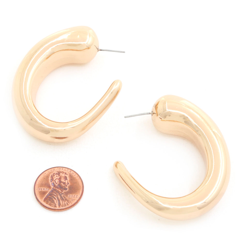 Metal Open Circle Earring